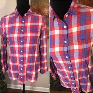 J Crew Plaid Long Sleeve Button Down Shirt 2